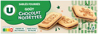 Sablés fourrés parfum chocolat noisettes, 125g