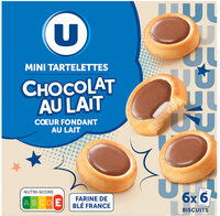 Mini tartelette chocolat au lait coeur fondant au lait, 225g