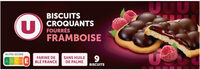 Biscuits croquants fourrés framboise