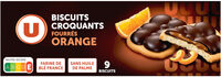 Biscuits croquants fourrés orange