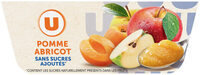Dessert fruitier Coupelles sans sucres ajoutés pomme abricot