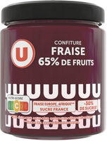 Confiture fraise 65% de fruits, 320g