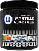 Confiture myrtille 65% de fruits, 320g