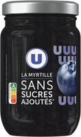 Préparation de myrtilles sans sucre ajouté pot de 280g
