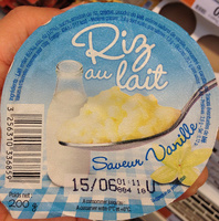 Riz au lait Saveur Vanille