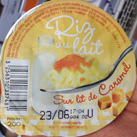 Riz au lait Sur lit de Caramel