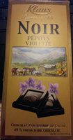 Chocolat noir pépites violette