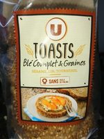 Toasts, blé complet et graines