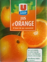 Jus d'orange à base de concentré U