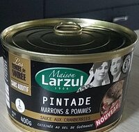 Pintade marrons et pommes
