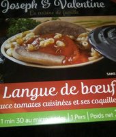 Langue de Bœuf, Sauce Tomates Cuisinées et ses Coquillettes