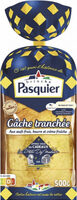 Gâche tranchée aux œufs frais, beurre et crème fraîche