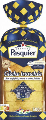 Gâche tranchée aux œufs frais, beurre et crème fraîche