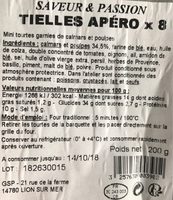 Tielles apero x8