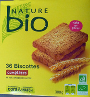 Nature bio - Biscottes complètes