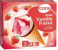 Cones vanille/fraise