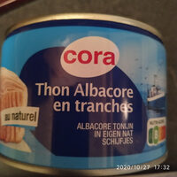 Tranche De Thon Albacore, 280 Grammes, Marque Cora