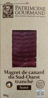 Magret de canard du Sud-Ouest tranché fumé au bois de hêtre