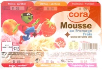 Mousse au fromage frais Fraise, Abricot, Framboise