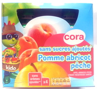 Sans sucres ajoutés, Pomme abricot pêche (x 4)