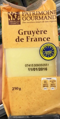 Gruyère de France - Fromage à pâte pressée cuite