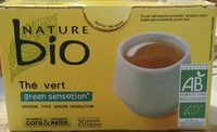 Thé vert green sensation bio, 20 sachets