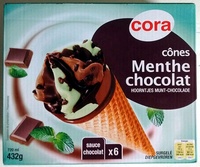Cônes Menthe Chocolat sauce Chocolat