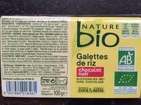Galettes de riz chocolat noir