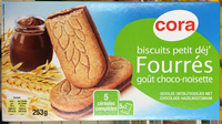 Biscuits petit déj' Fourrés goût choco-noisette