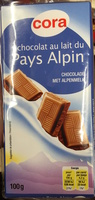 Chocolat au lait du pays Alpin