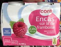 Encas sur lit de framboise (2,4% MG)