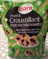 Muesli croustillant chocolat noir, noisettes