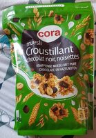 Muesli croustillant chocolat noir, noisettes