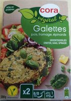 Galettes pois, fromage, épinards