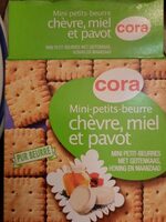 Mini petits beurre chèvre miel et pavot