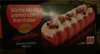 Buche façon panna cotta framboise