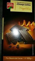 Chocolat noir aux écorces d'orange confites