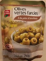 Olives vertes farcies pâte d'anchois