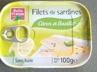 Filets de sardines citron et basilic