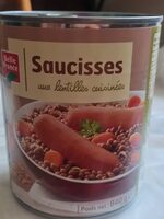 Saucisses aux lentilles cuisinées