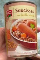 Saucisse aux lentilles cuisinées