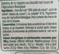Galettes de riz chocolat noir
