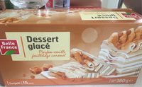 Dessert glacé vanille feuilleté caramel