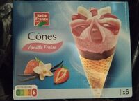 Cônes glacés vanille fraise