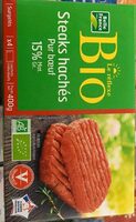 Steaks hachés pur boeuf surgelés 15% mat gr
