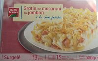 Gratin de macaroni au jambon à la crème fraîche