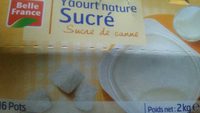 Yaourt nature sucré