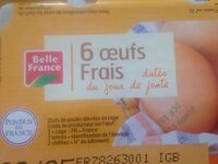 6 Œufs Frais Datés du Jour de Ponte