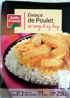 Émincé de Poulet au curry et riz long