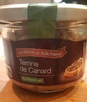 Terrines de canard au poivre vert